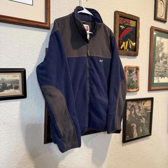 Aeropostale AXT Fleece Jacket Full Zip Extra Warmth Breathable Blue Gray XL EUC - Picture 2 of 6